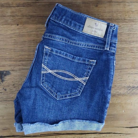 abercrombie kids Other - ABERCROMBIE KIDS BLUE DENIM MID-RISE DISTRESSED MIDI SHORT SIZE 11/12